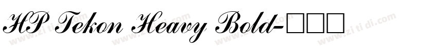 HP Tekon Heavy Bold字体转换